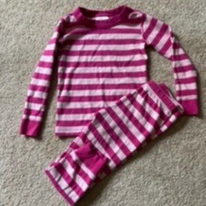 Hanna Andersson pink striped 4T pajamas